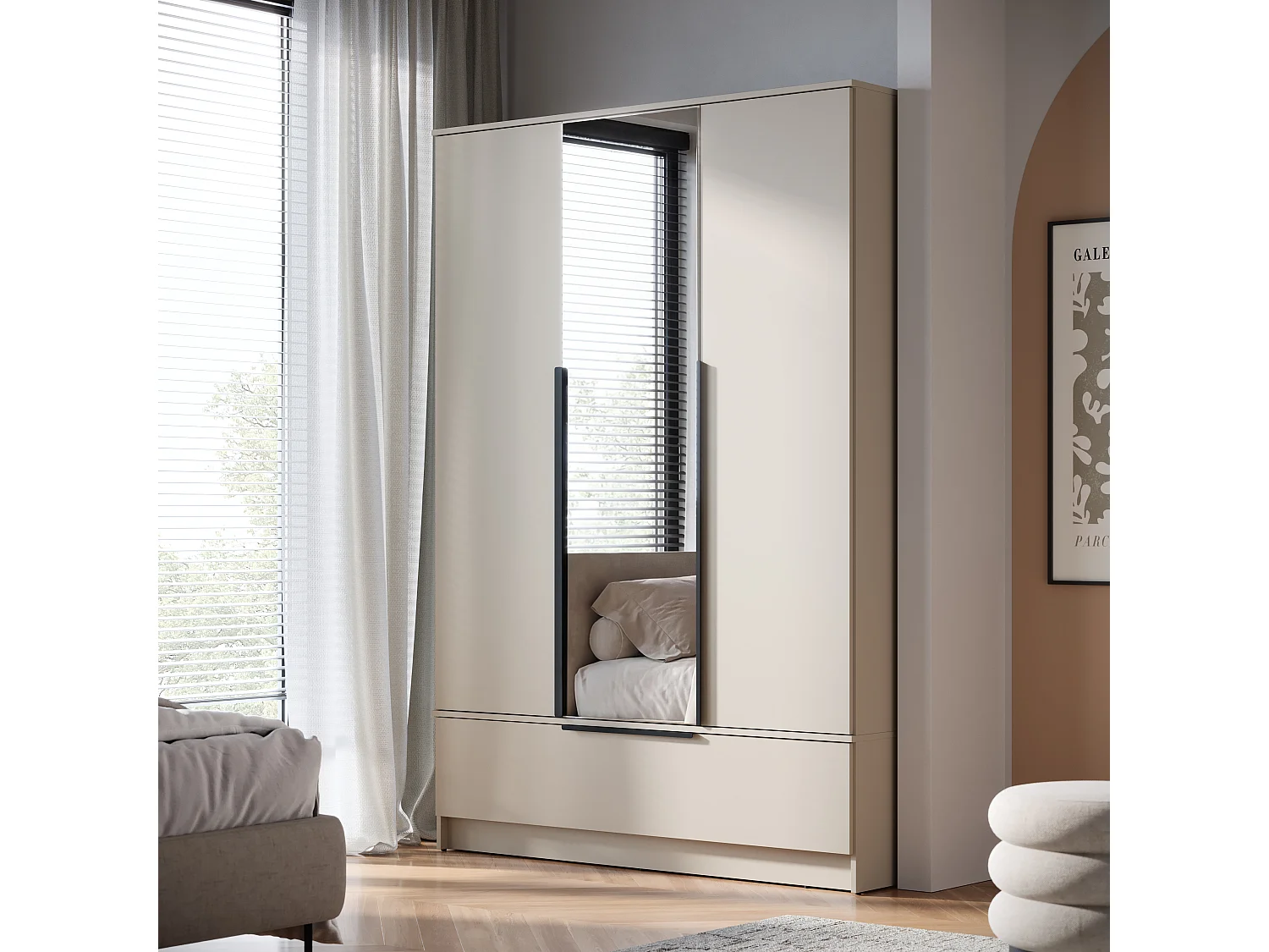SPLIT 3D-kledingkast, kasjmier beige