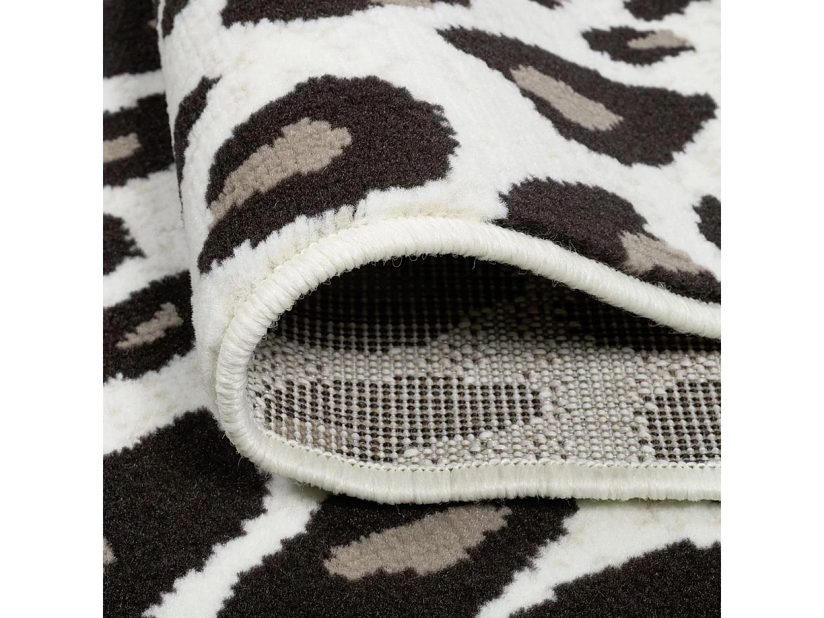 Tapis couloir LYN1 LEOPARD Beige et marron motif félin tacheté