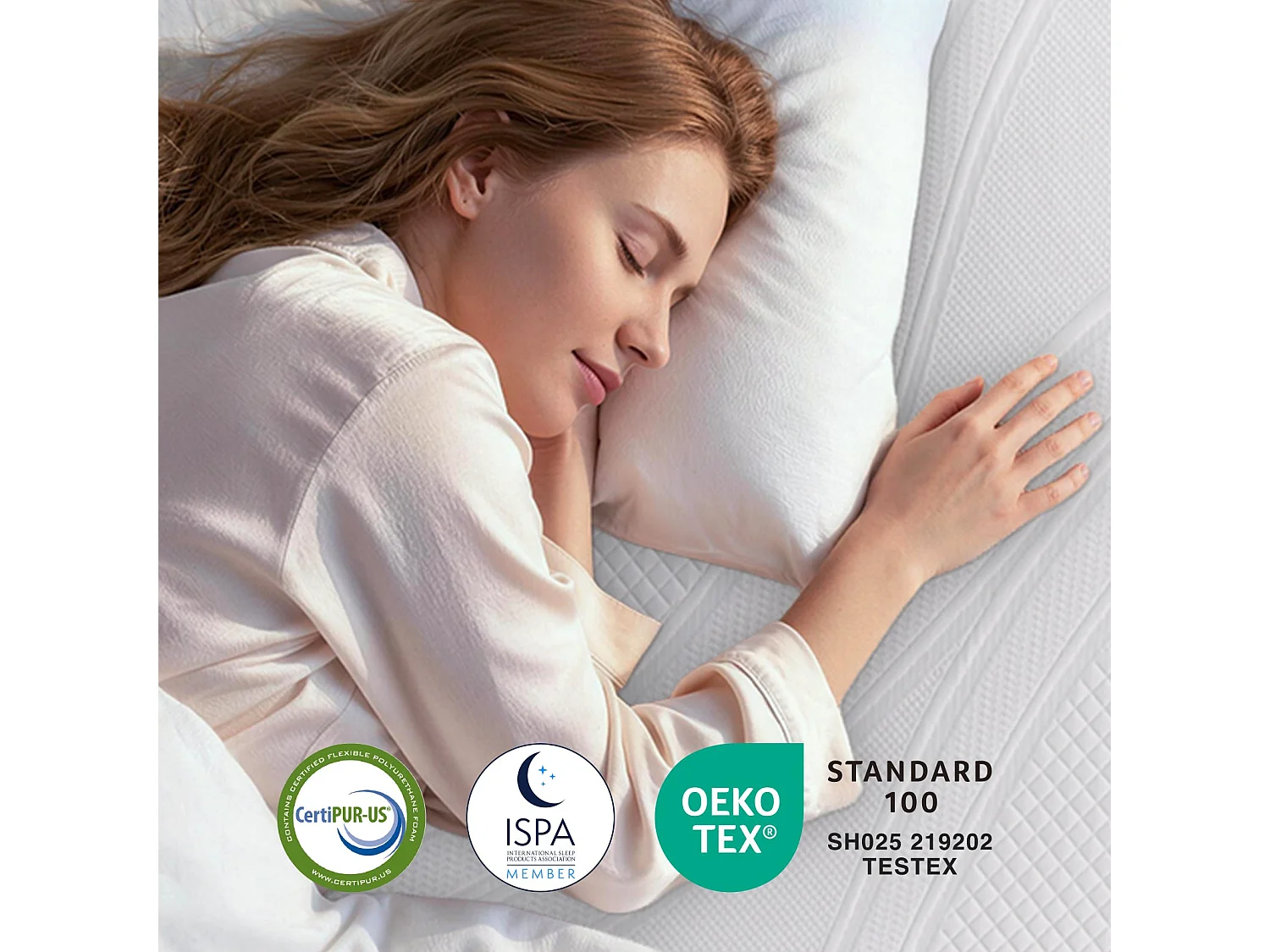 Novilla Surmatelas 140 x 190 cm, épaisseur 7 cm, mousse à mémoire de forme gel, housse lavable et dessous antidérapant