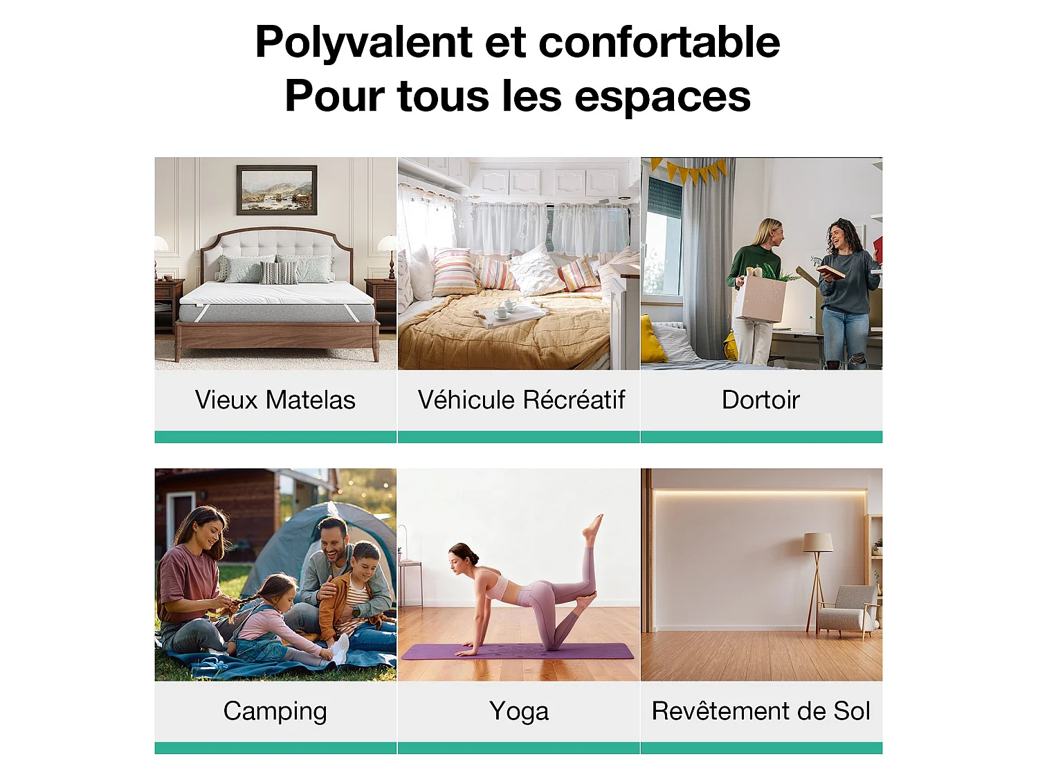 Novilla Surmatelas 140 x 190 cm, épaisseur 7 cm, mousse à mémoire de forme gel, housse lavable et dessous antidérapant