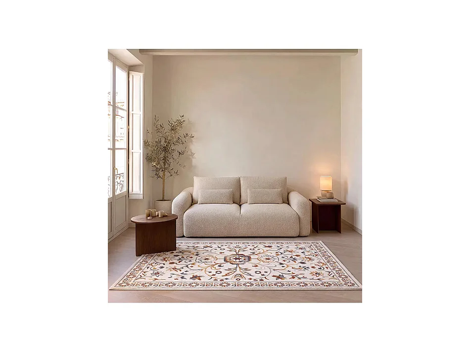 Tapis intérieur - classique avec relief - multicolore - 133 x 190 cm - LULY