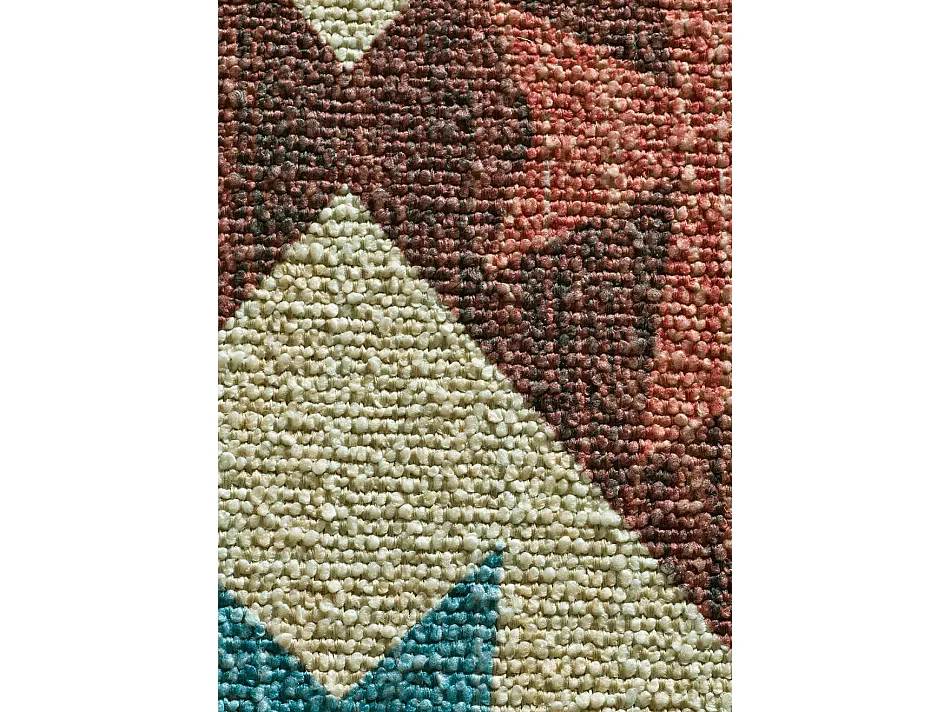 Tapis intérieur lavable antidérapant - ethnique - multicolore - 140 x 200 cm - SERAK