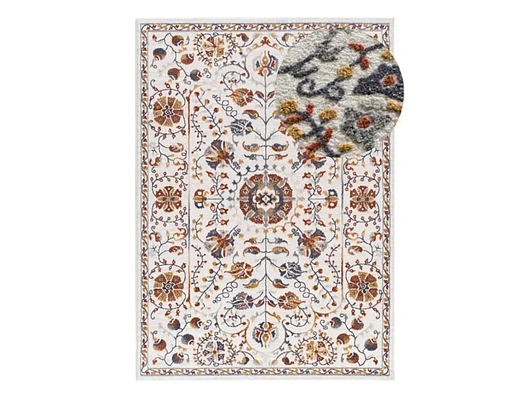 Tapis intérieur - classique avec relief - multicolore - 200 x 290 cm - LULY