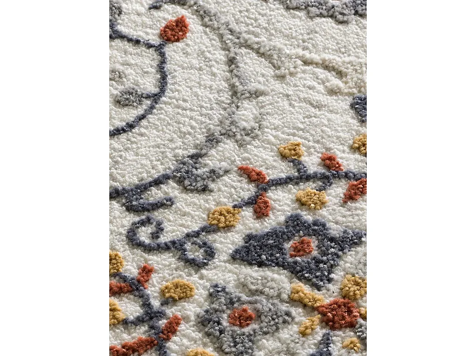 Tapis intérieur - classique avec relief - multicolore - 200 x 290 cm - LULY