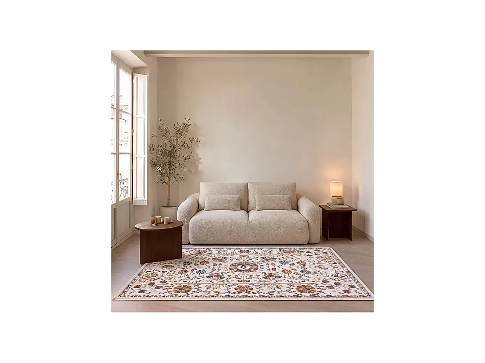 Laagpolig tapijt - klassiek - veelkleurig - 133x190 cm - LULY