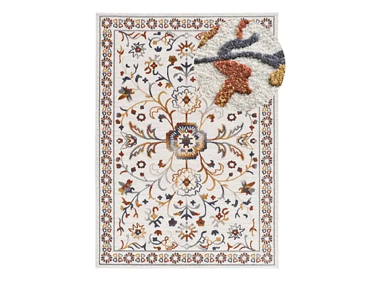Tapis intérieur - classique avec relief - multicolore - 200 x 290 cm - LULY
