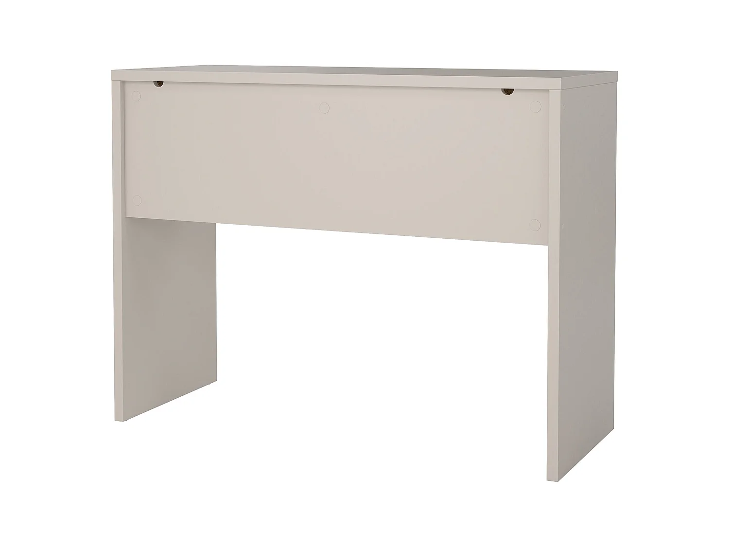 Scrivania Acero, 2 Cassetti, 100x40x77h cm Beige Cashmere, un Ripiano, Sfumatura Colore Struttura Cashmere