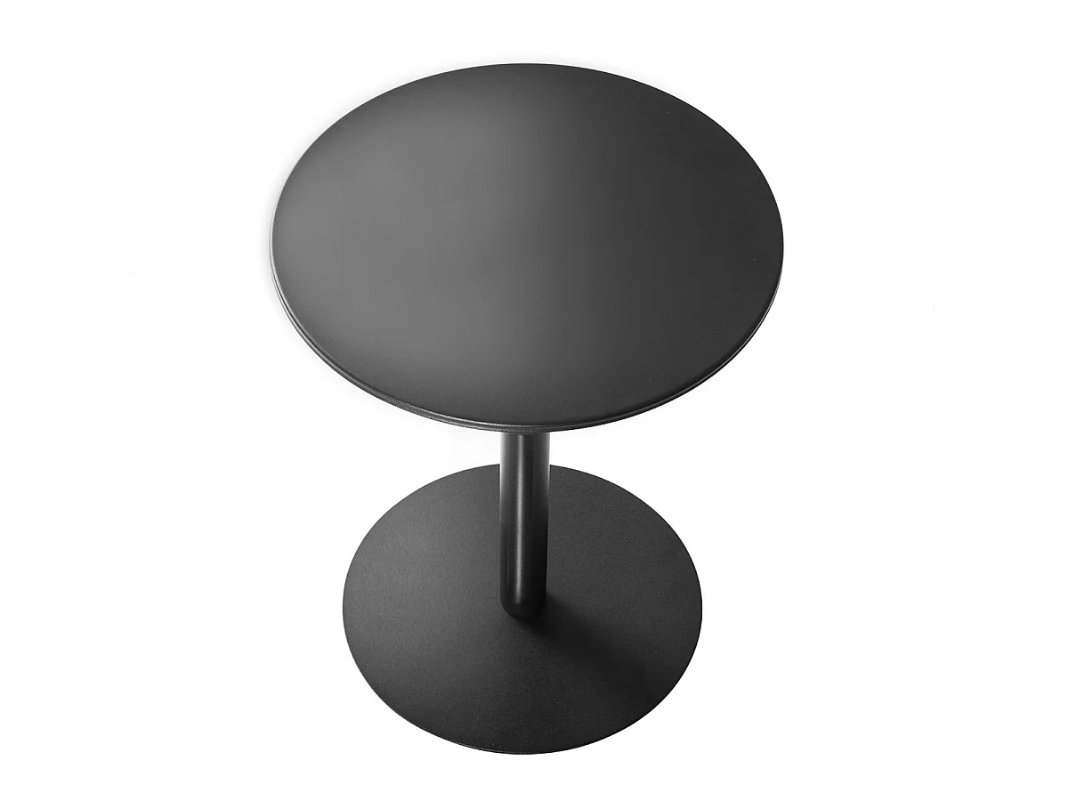Bout de canapé en métal noir D41 cm - SASHA