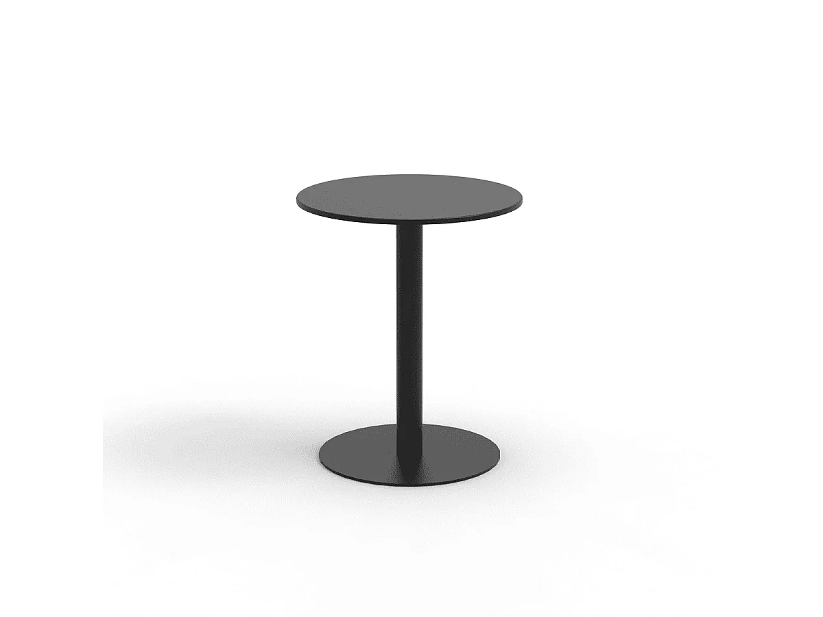 Tavolino da salotto in metallo nero, diametro 41 cm - SASHA