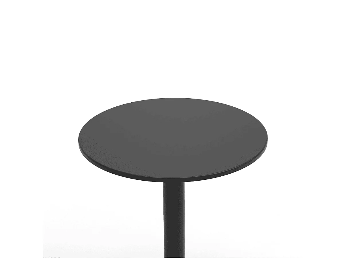 Tavolino da salotto in metallo nero, diametro 41 cm - SASHA