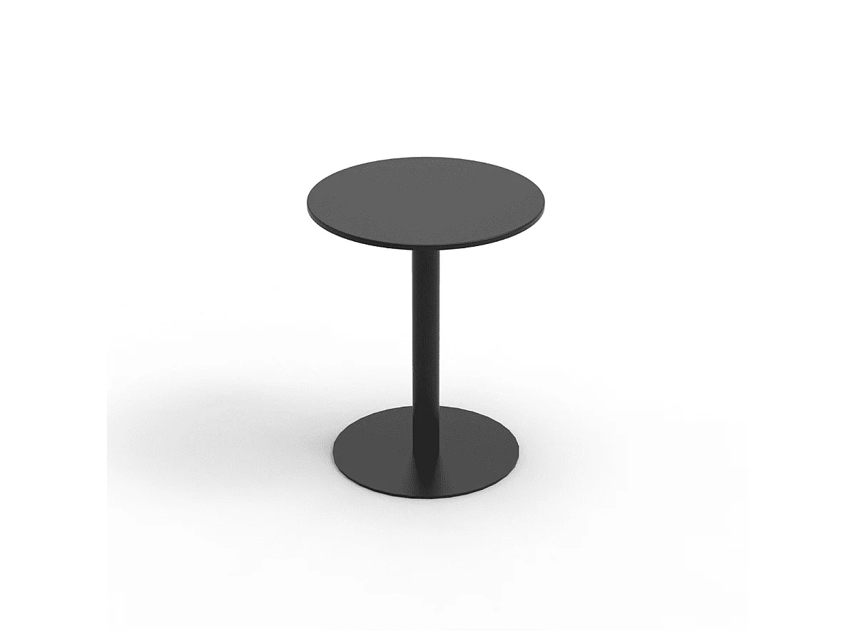 Tavolino da salotto in metallo nero, diametro 41 cm - SASHA