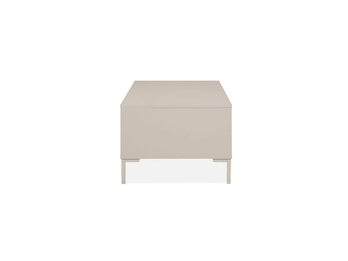 Table basse 2 portes, 1 niche couleur cachemire L100 cm - NERIO