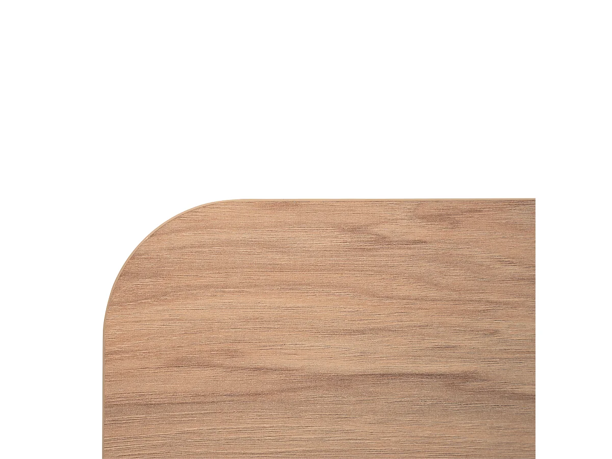 Table basse 1 niche, bords arrondis effet bois L90 cm - SOREN