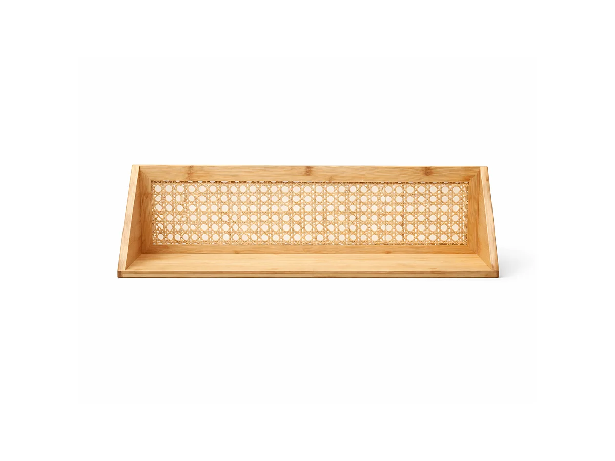 Etagère murale en bambou et rotin naturel L60 cm - TIYA