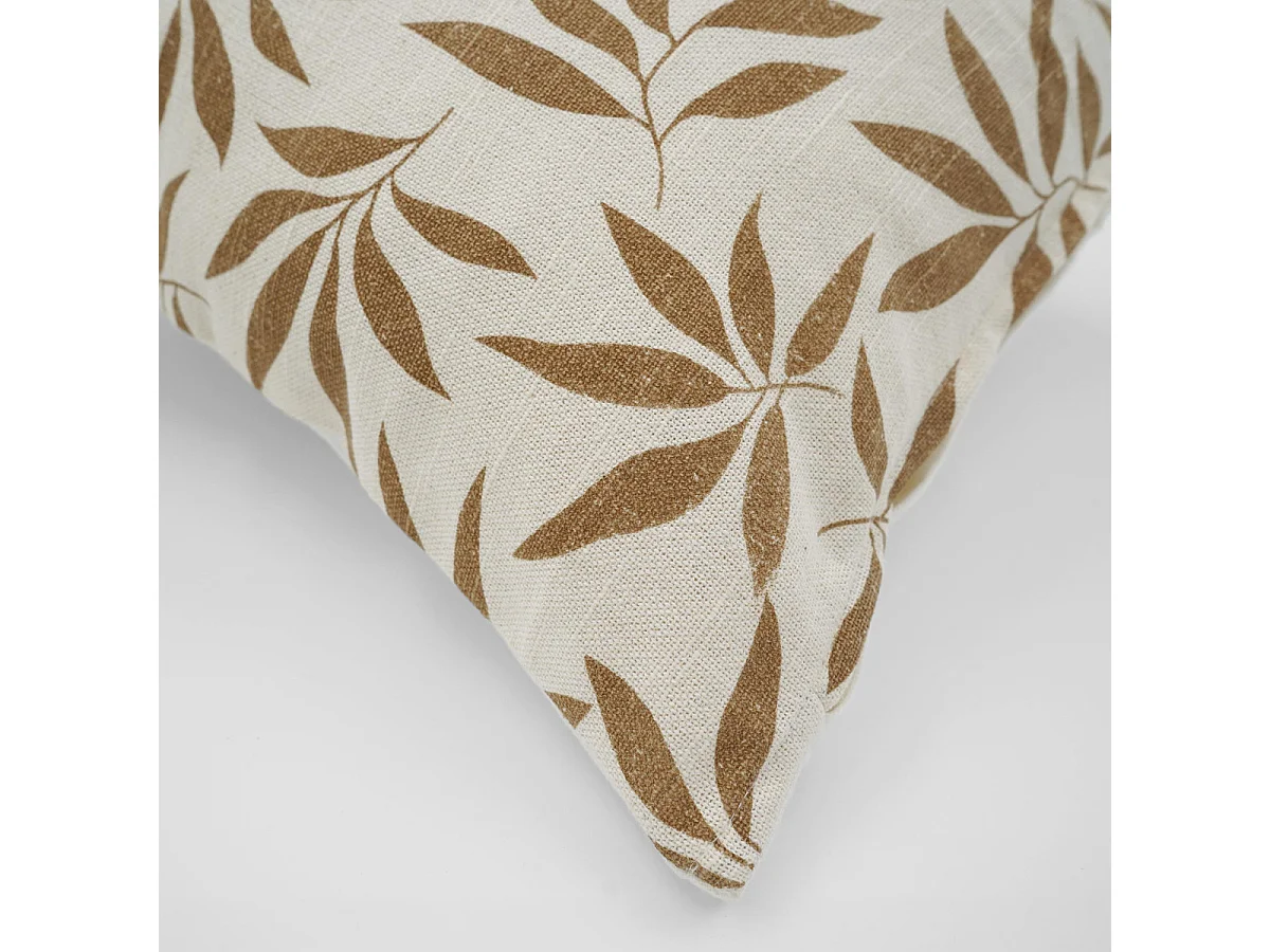 Coussin Déco Imprimé "Salsa" 45x45cm Naturel