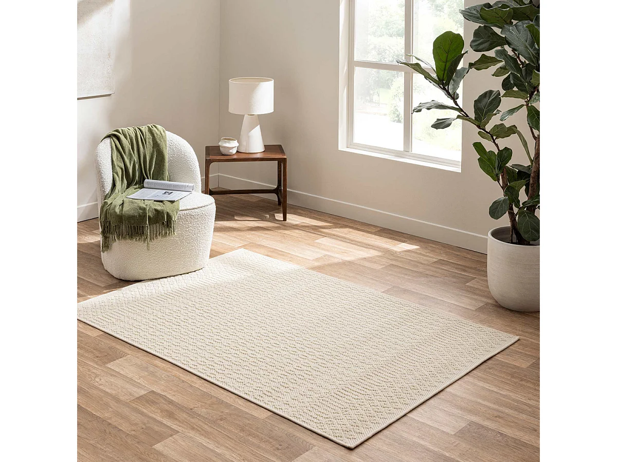 Tapis Tissé en Relief "Sinata" 120x170cm Naturel
