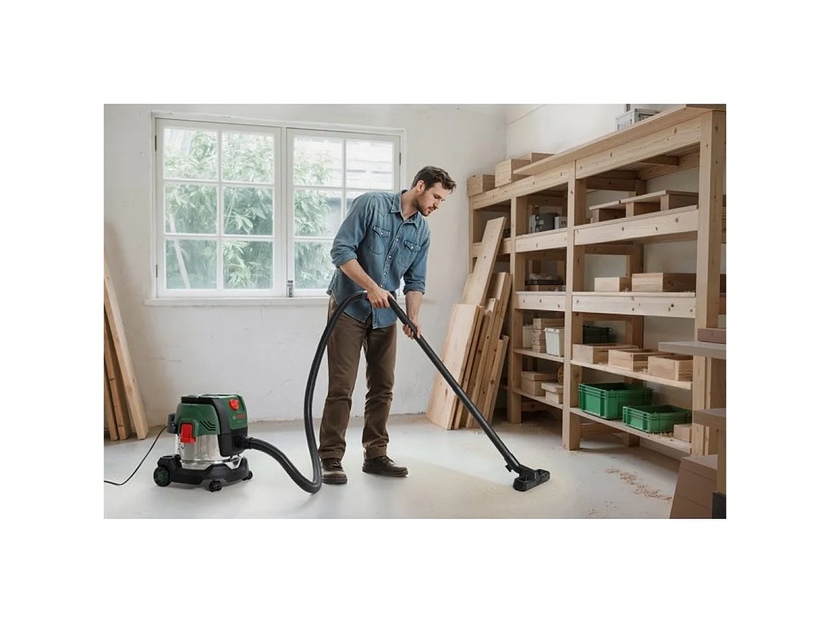 Bosch PAS15-220 1.200W Nat- en droogzuiger 15L - Compact en krachtig met blaasfunctie