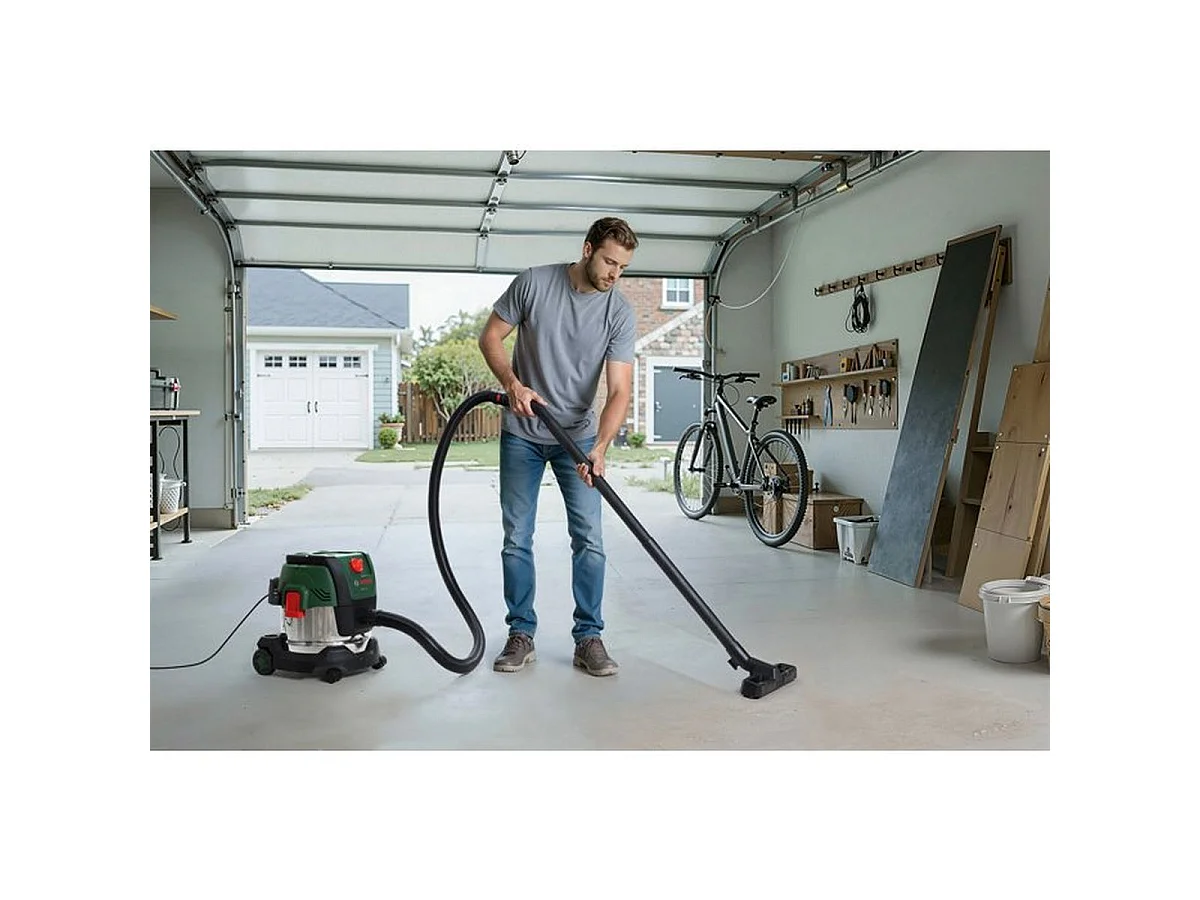 Bosch PAS15-220 1.200W Nat- en droogzuiger 15L - Compact en krachtig met blaasfunctie