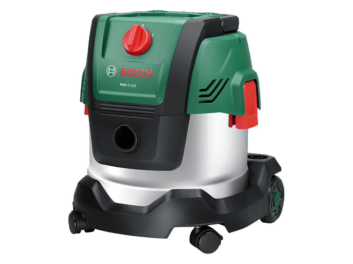Bosch PAS15-220 1.200W Nat- en droogzuiger 15L - Compact en krachtig met blaasfunctie