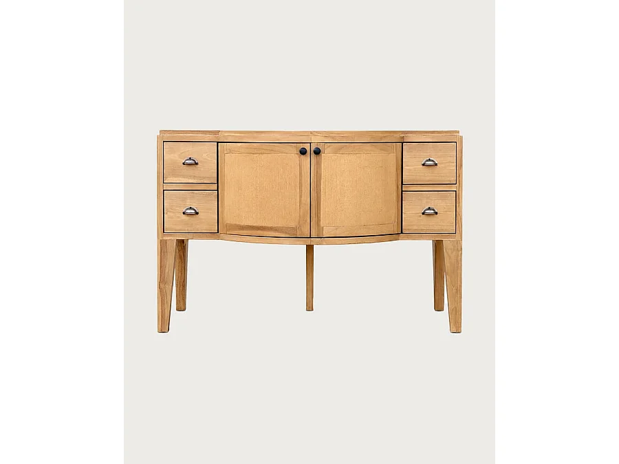Dikana - Buffet en teck avec rangement 120 cm