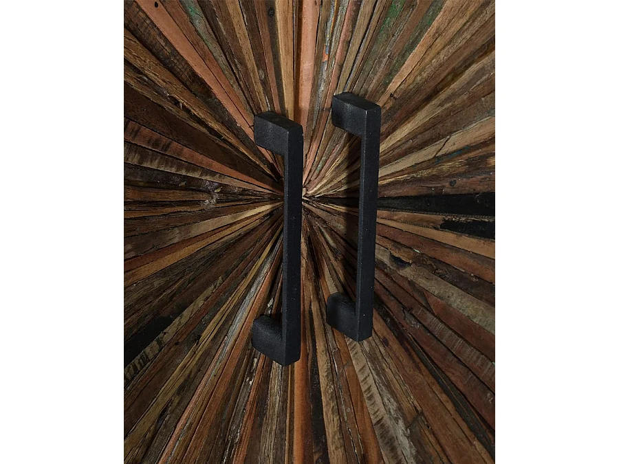 Mandala - Armoire en bois de manguier et métal