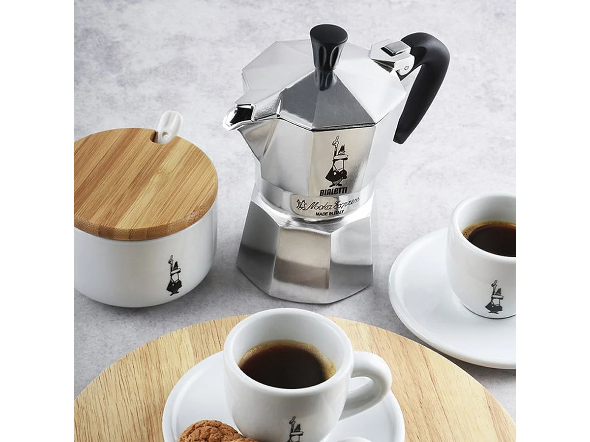 Bialetti Moka Express - Cafetière italienne pour plaque, 2 tasses (90 ml)