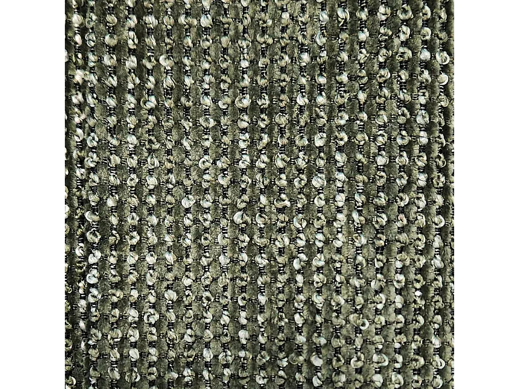Fauteuil relax tissu chenille armature chromée vert - Silver