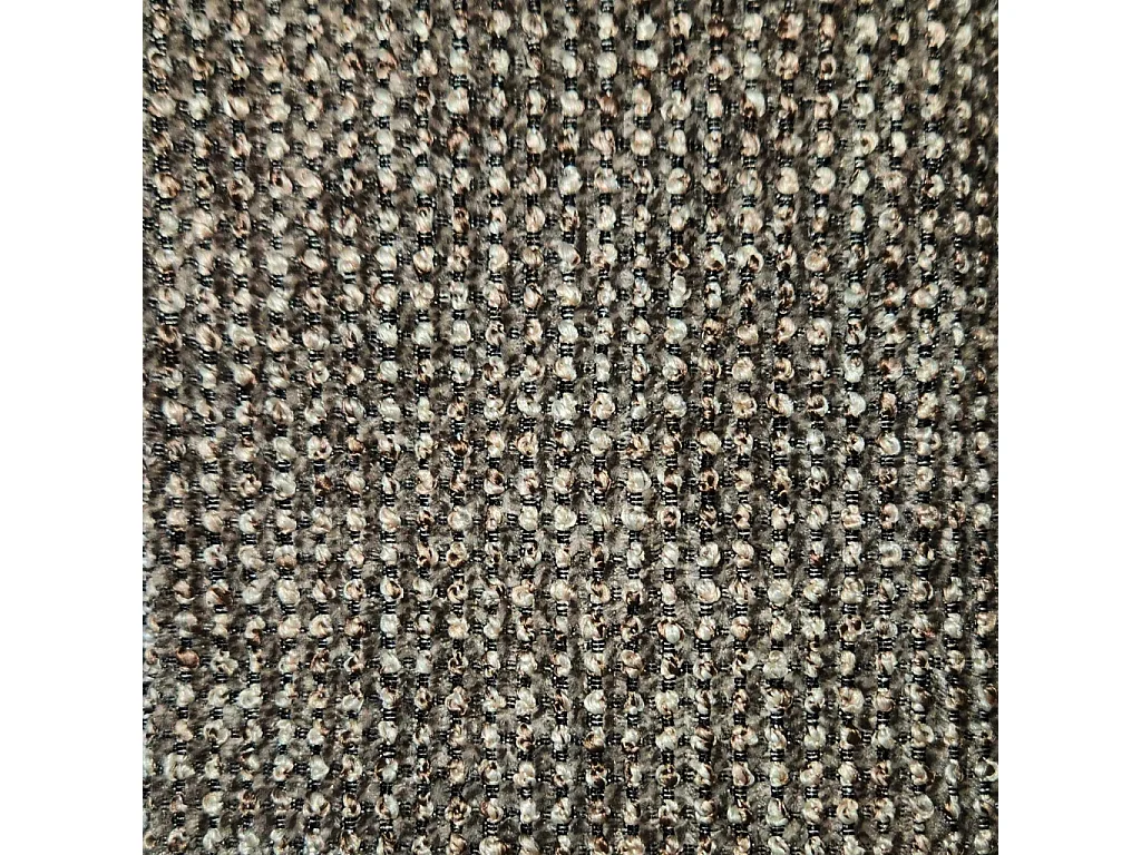 Fauteuil relax tissu chenille armature chromée taupe - Silver