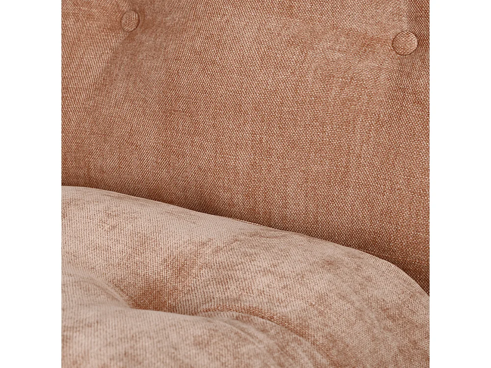 Basil - Fauteuil en tissu pieds chrome - Terracotta