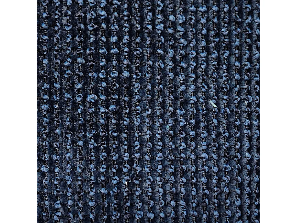 Fauteuil relax tissu chenille armature chromée bleu - Silver
