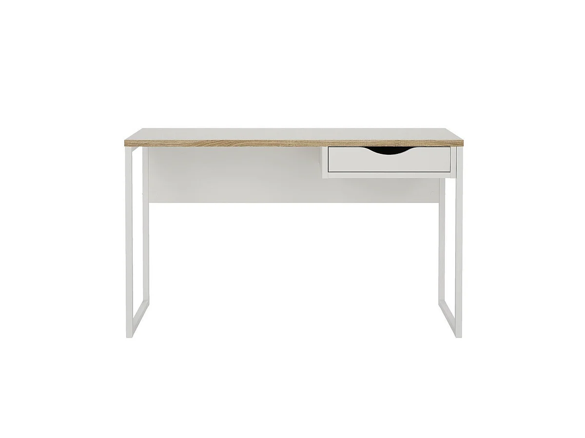 Schreibtisch mit 1 Schublade und Metallgestell B130 cm – FUNCTION