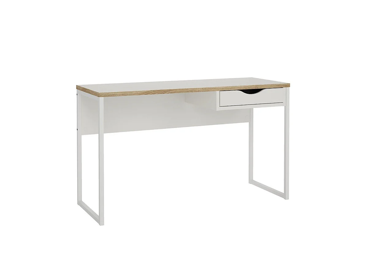 Schreibtisch mit 1 Schublade und Metallgestell B130 cm – FUNCTION