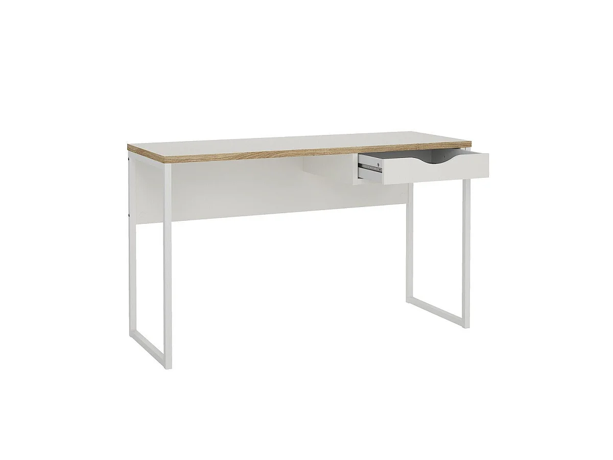 Schreibtisch mit 1 Schublade und Metallgestell B130 cm – FUNCTION