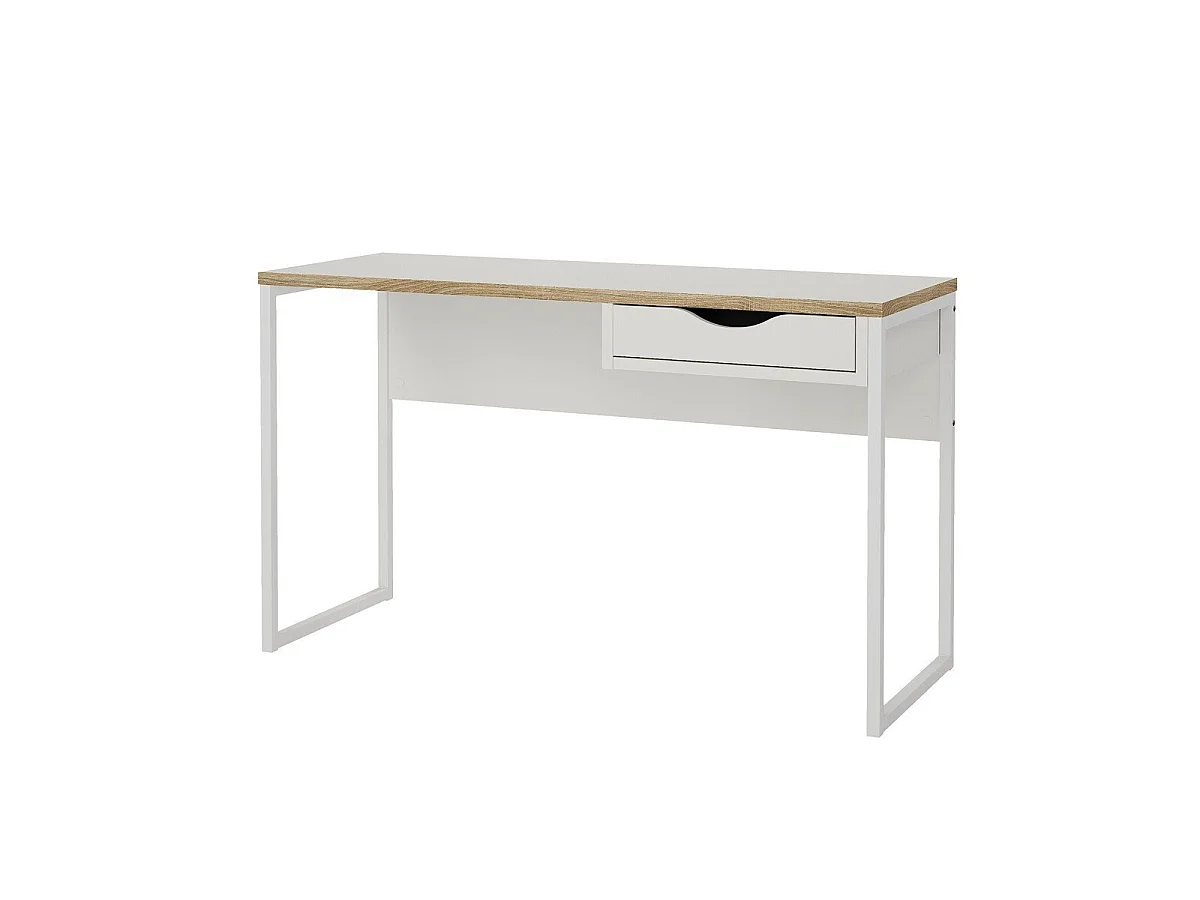 Schreibtisch mit 1 Schublade und Metallgestell B130 cm – FUNCTION
