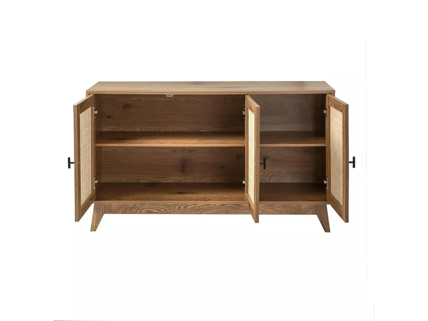 Buffet 3 portes cannage en rotin naturel L120 cm - ALIA