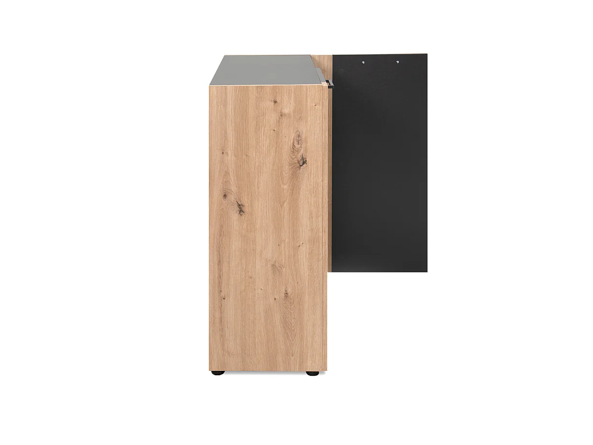 LUMA 2-door sideboard in grey and oak finish, 89 cm wide