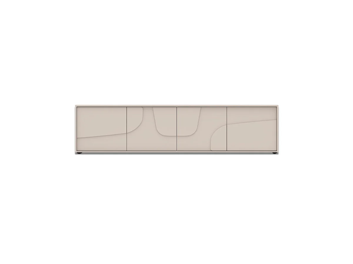 Mobile TV con 4 ante decorate colore cashmere L 205 cm - TERRA