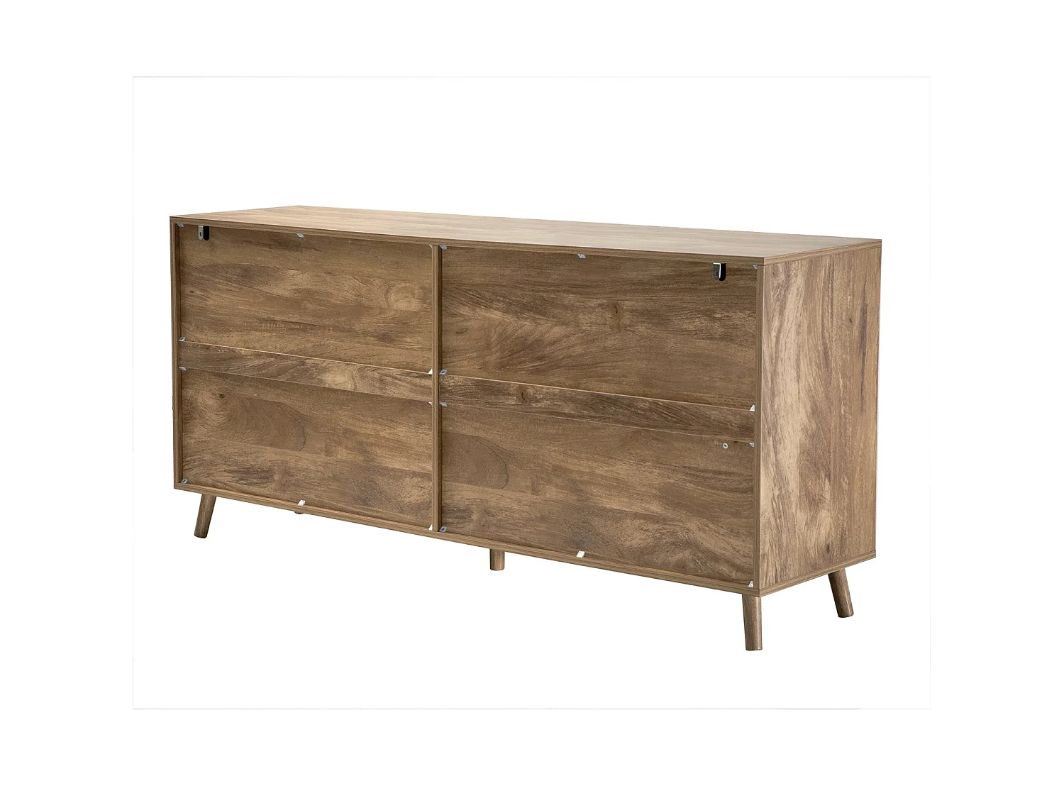 Buffet 4 portes façades lamellées L156 cm - EDEN
