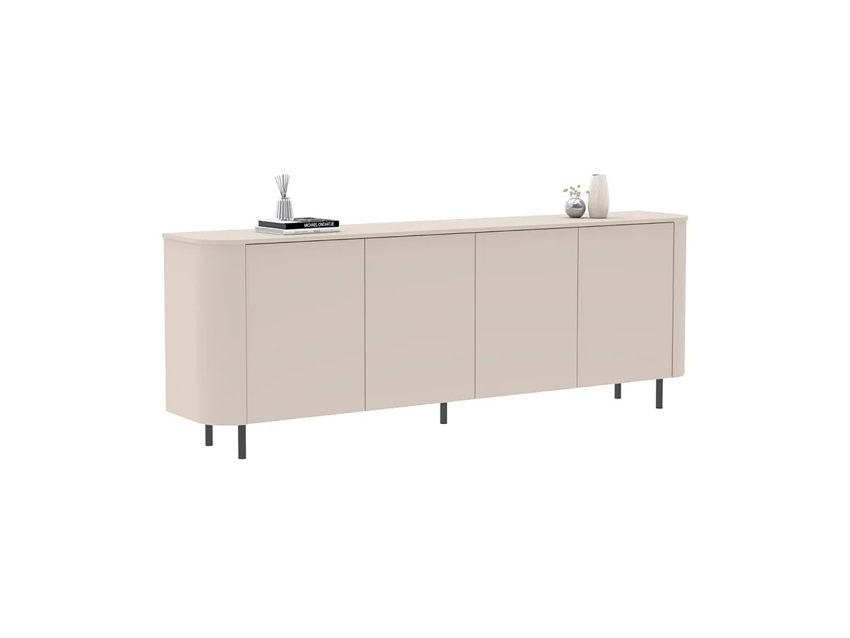 Madia Marini 4 ante cashmere 230x43x85 cm con apertura push pull