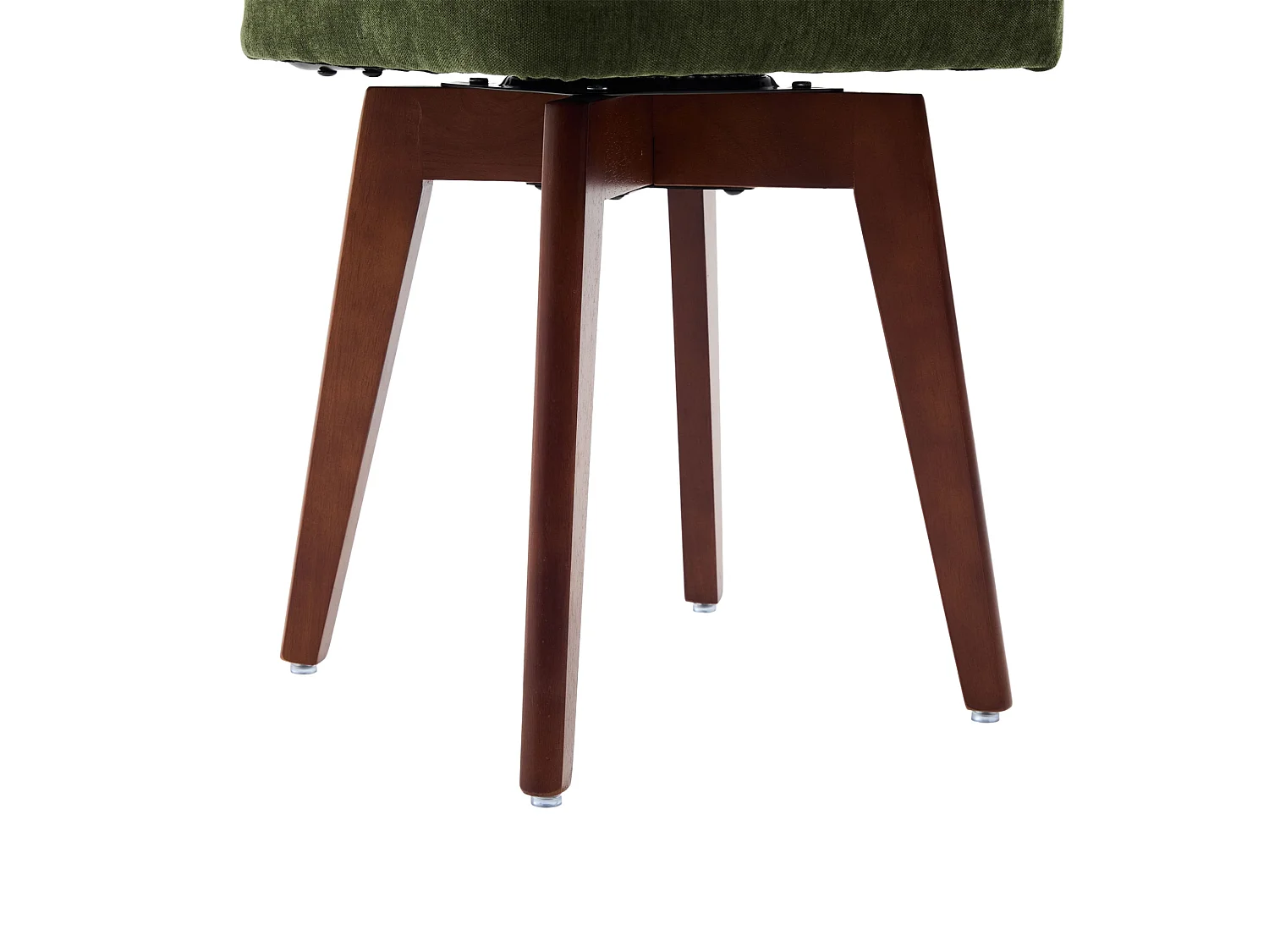Set van 2 draaibare eetkamerstoelen met gevlochten rug en chenille zitting