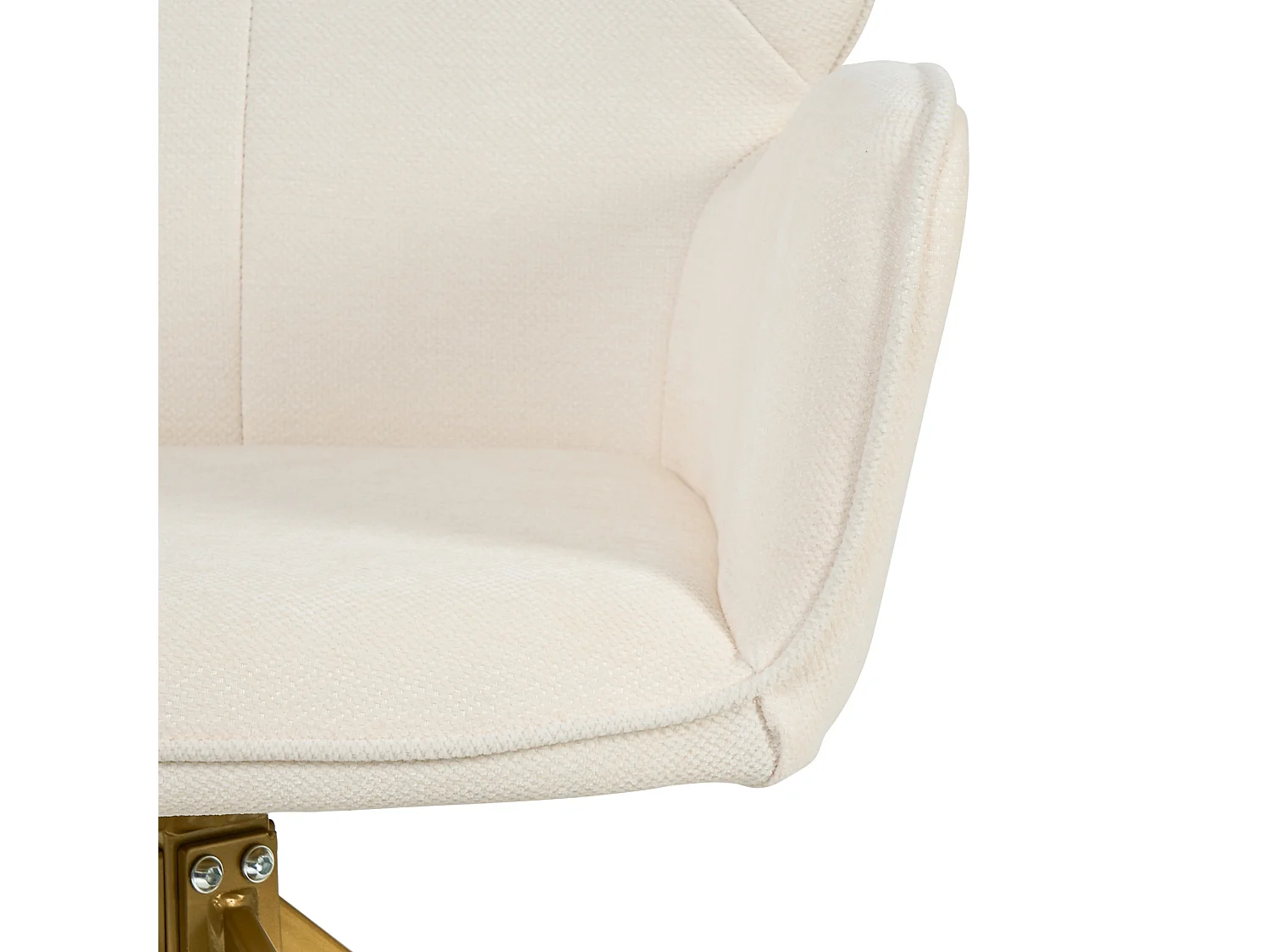 Set van 2 draaibare chenille eetkamerstoelen met omsluitende rug en armleuningen