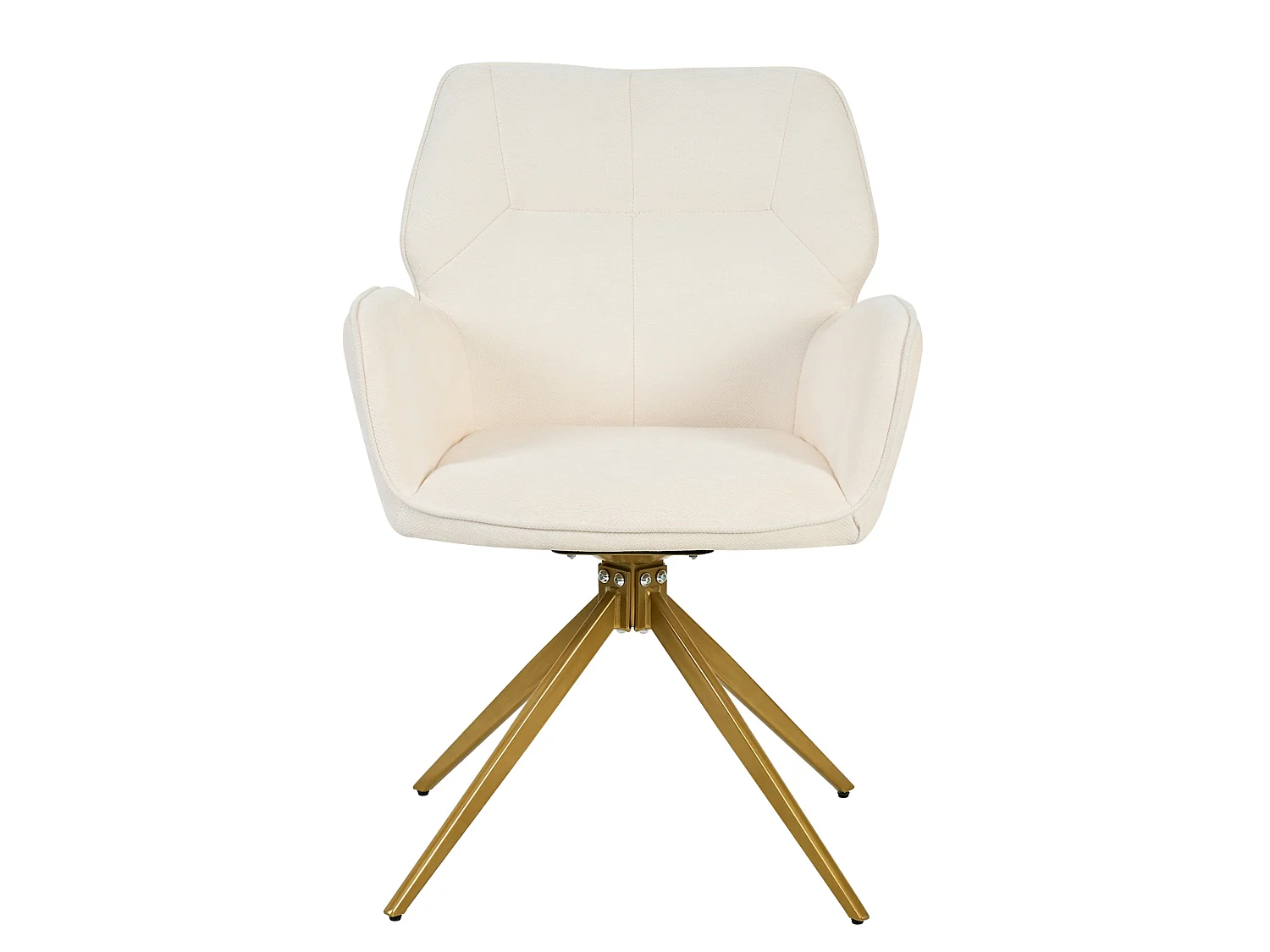 Set van 2 draaibare chenille eetkamerstoelen met omsluitende rug en armleuningen