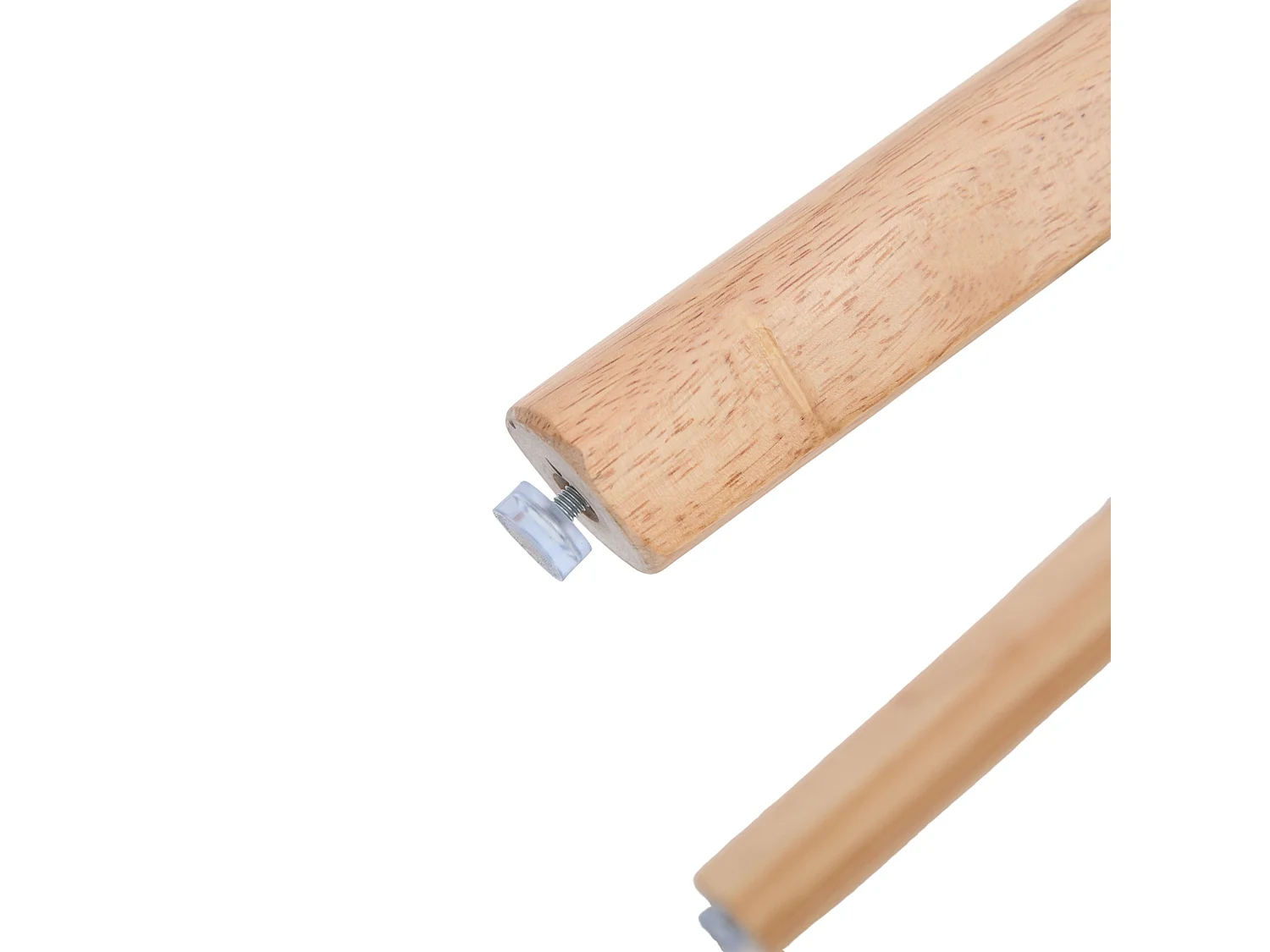 Lot de 2 tabourets de bar pivotants avec dossier cannage assise chenille et pieds bois