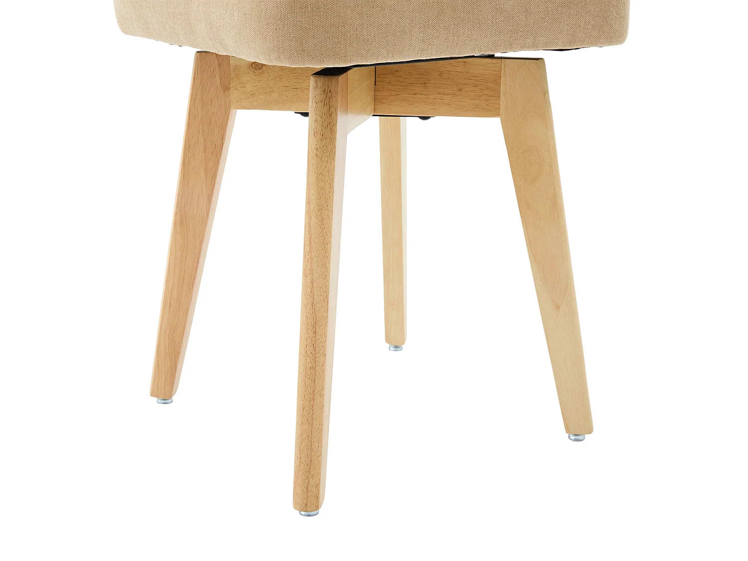 Set van 2 draaibare eetkamerstoelen met gevlochten rug en chenille zitting