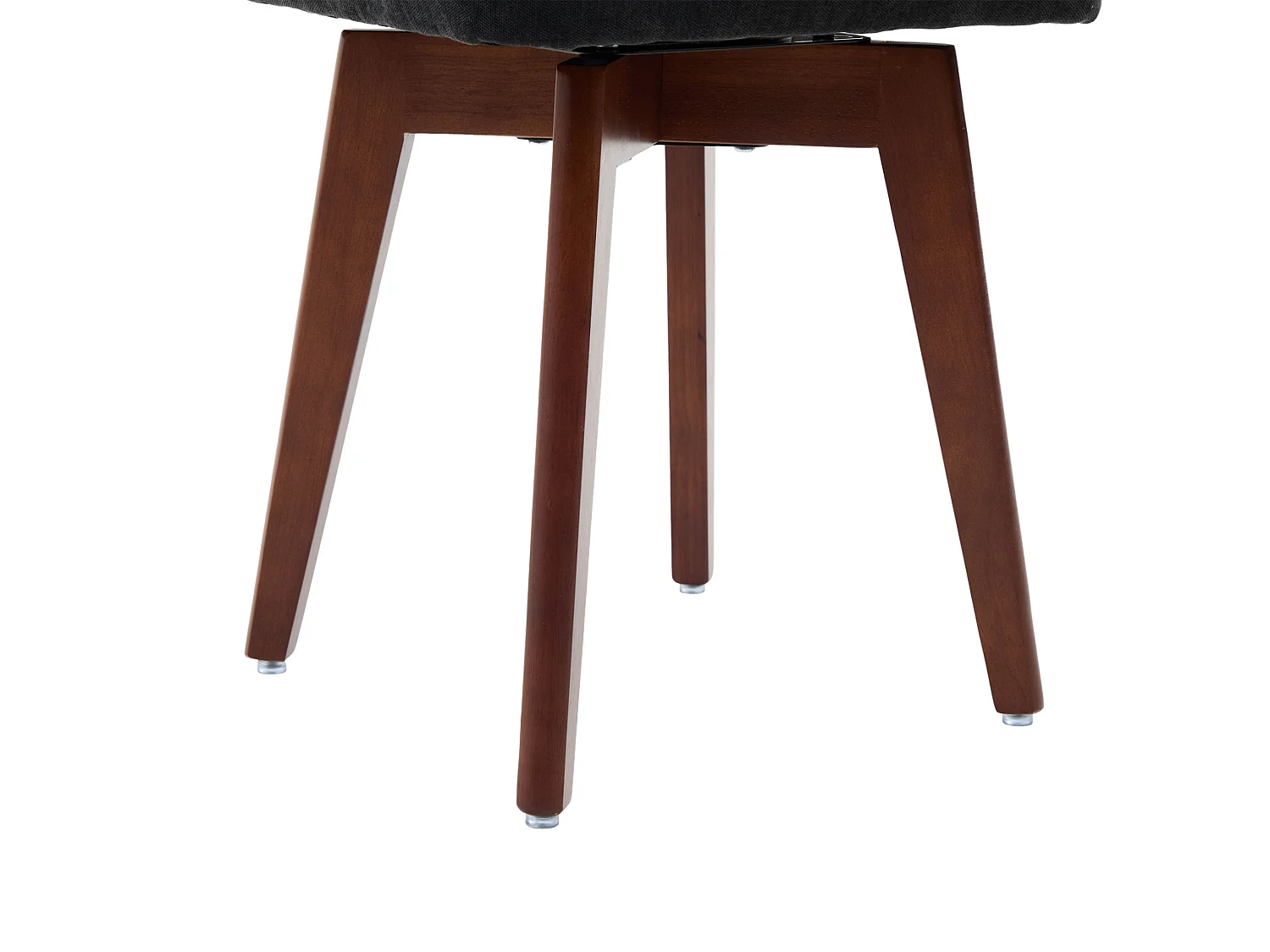 Set van 2 draaibare eetkamerstoelen met gevlochten rug en chenille zitting