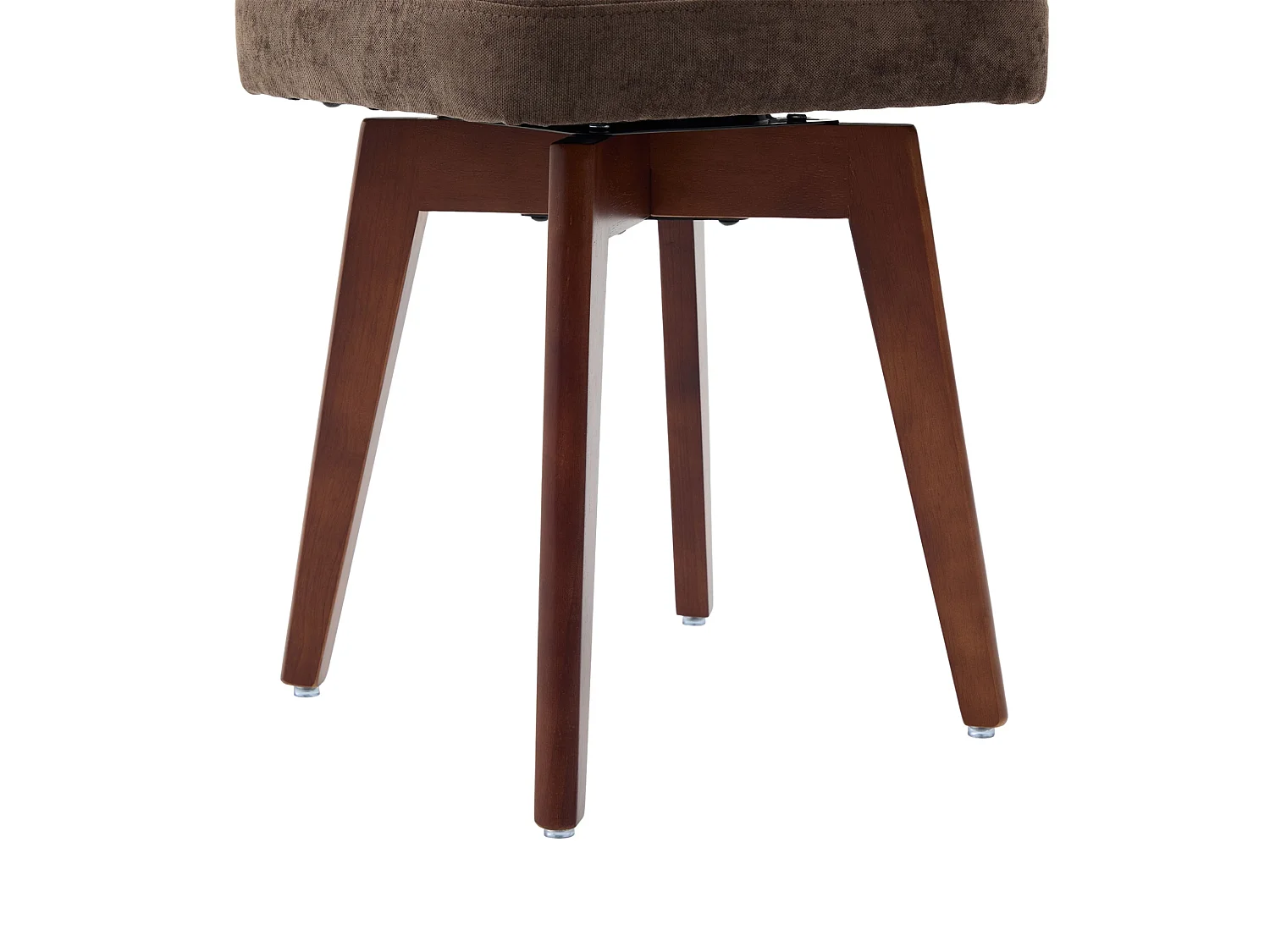Set van 2 draaibare eetkamerstoelen met gevlochten rug en chenille zitting