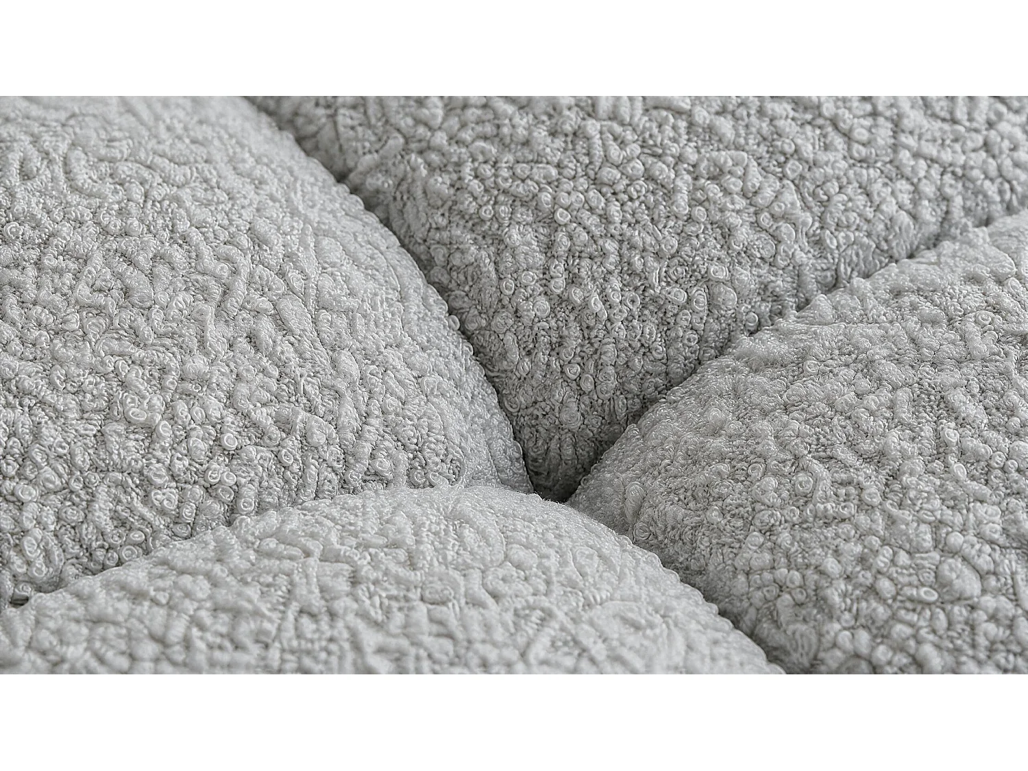 WOHNLANDSCHAFT OVIA U mit Bettkasten und Schlaffunktion, Bouclé-Stoff in U-Form