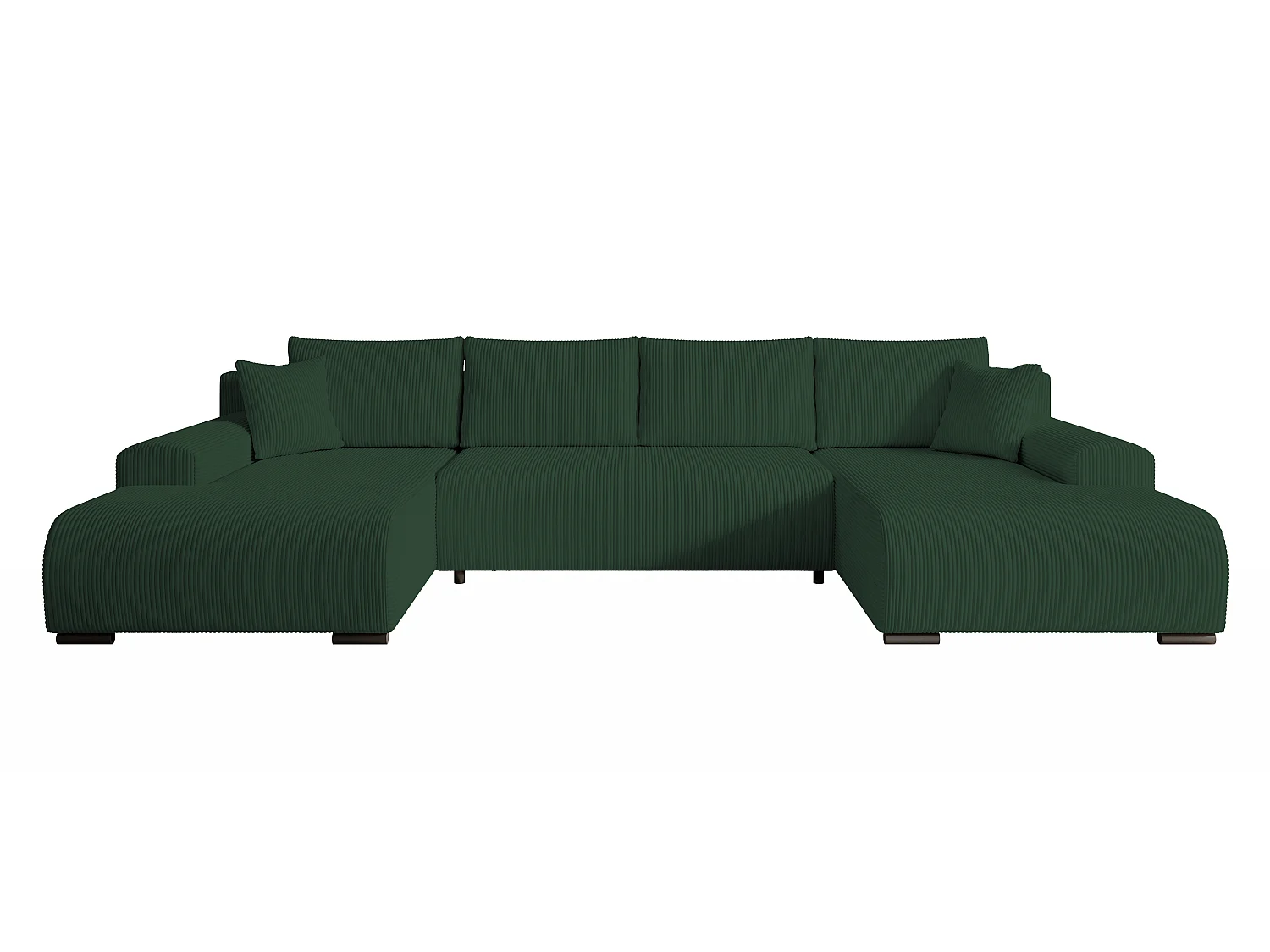 WOHNLANDSCHAFT Nelly U mit Bettkasten und Schlaffunktion, Cordstoff in U-Form