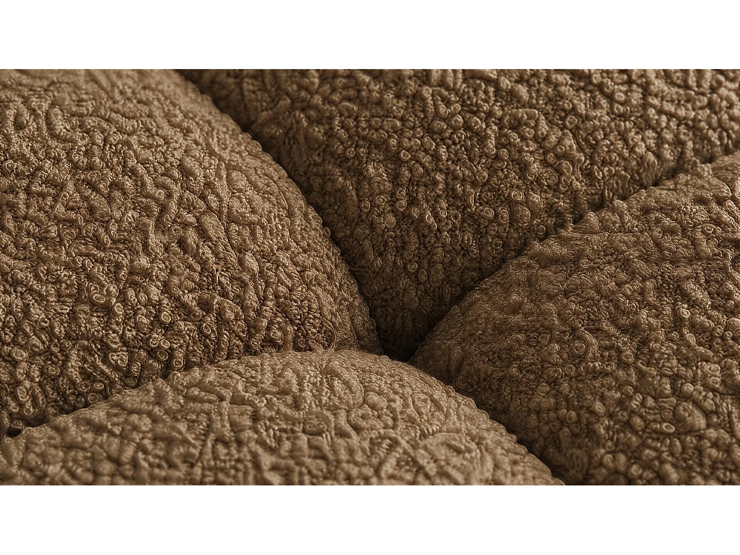 WOHNLANDSCHAFT OVIA U mit Bettkasten und Schlaffunktion, Bouclé-Stoff in U-Form