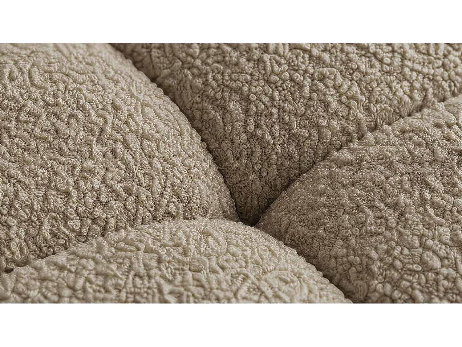 WOHNLANDSCHAFT OVIA U mit Bettkasten und Schlaffunktion, Bouclé-Stoff in U-Form